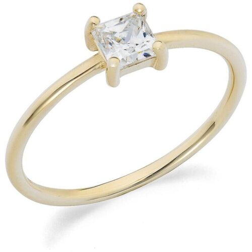 Anello Donna Ambrosia KAAZ 020 in oro giallo 375 con zircone bianco