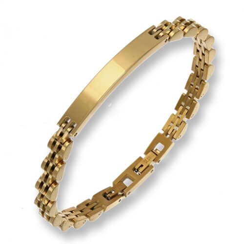 Bracciale Uomo Revolution Forge Targa Dorato