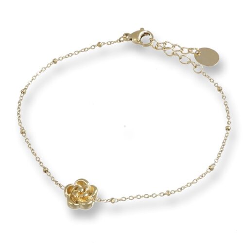 Bracciale Donna Acciaio Con Rosa Dorato Revolution Gioielli Essenza