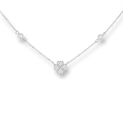 Collana TerryOro Essenza 217CL-0177 Quadrifoglio bianchi
