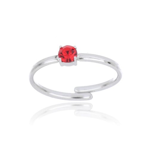 Anello Donna Revolution Gioielli Essenza Pietra Rossa