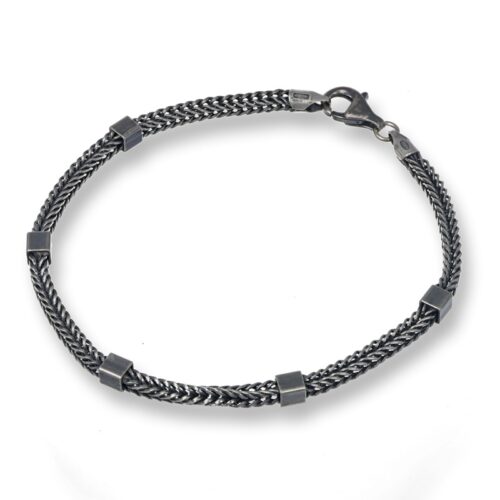 Bracciale Uomo Argento 925 TerryOro BRACCIALE IN ARGENTO BRUNITO 137B2605