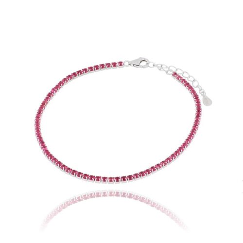 Bracciale Tennis TerryOro Luxeline 217B-0800 RB Zirconi 2 mm Rossi