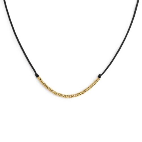 Collana Marlù 18CN127G-N dal design essenziale PVD oro nero