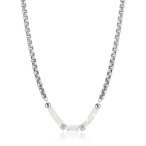 Collana Uomo Sagapò Ripple SRT03 in acciaio con finitura nera