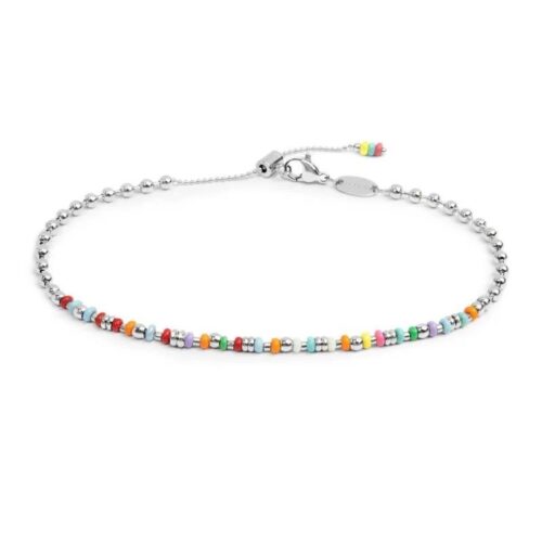 Cavigliera Marlù 20CV101-RGB sfere e perline multicolore in acciaio