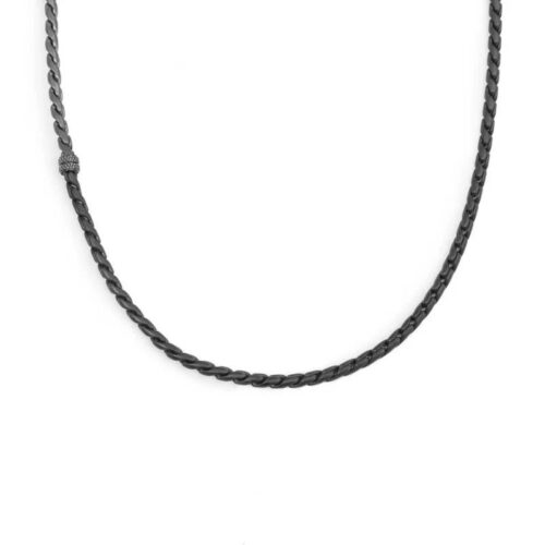 Collana Marlù 30CO0004N con catena serpentina acciaio nero nero