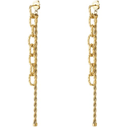 Orecchini Brosway Essential Pendenti Catena PVD Oro BNL084