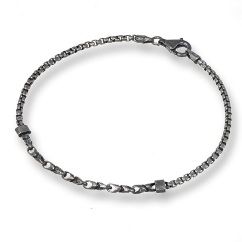 Bracciale Uomo Argento 925 TerryOro BRACCIALE IN ARGENTO BRUNITO 137B2604