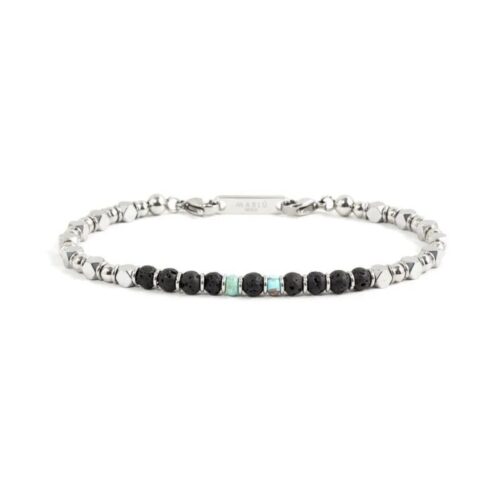 Bracciale Marlù 1BR0009 con pietra acciaio turchese