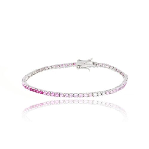Bracciale Tennis TerryOro Luxeline 217B-0400 GRAD RB Zirconi 2 mm Rossi Degrade
