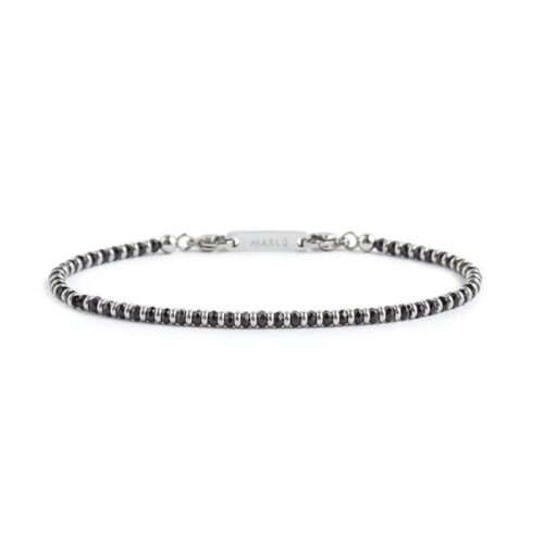 Bracciale Marlù 1BR0070-N con agata acciaio nero
