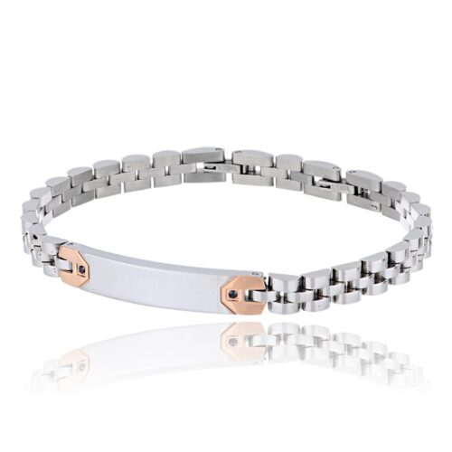 Bracciale Uomo Revolution Forge Targa Rosรฉ