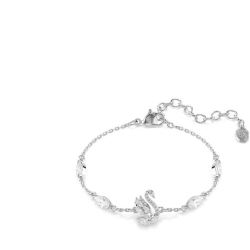 Braccialetto Swarovski Swan 5758682 cigno bianco rodio