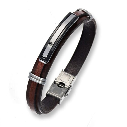 Bracciale Uomo Revolution Forge Leather Cuoio Marrone