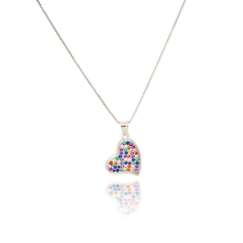 Collana TerryOro Essenza 217P-1408RBW Cuore multicolor