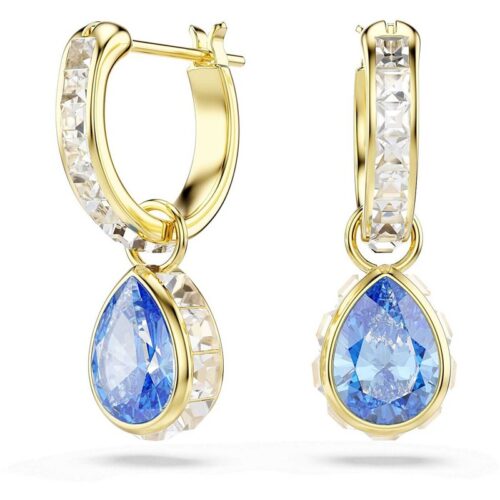 Orecchini pendenti Swarovski Chroma 5757815 blu taglio pear