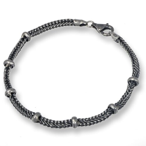 Bracciale Uomo Argento 925 TerryOro BRACCIALE IN ARGENTO BRUNITO 137B2607