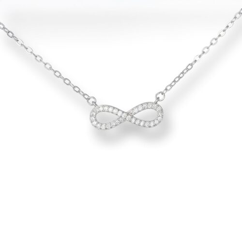 Collana TerryOro Infinito Grande Argento 925 con Zirconi