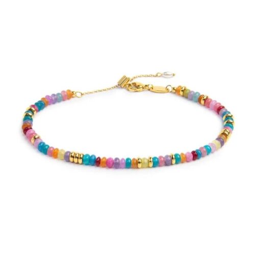 Cavigliera Marlù 20CV106G-RGB dal design essenziale PVD oro multicolore