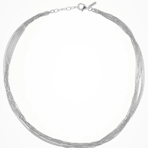 Collana Desmos Multifila SPARK W 41 in argento 925 colore argento