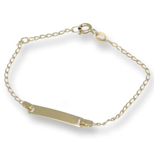 Bracciale TerryOro Essenza Oro 375 Targhetta Liscia