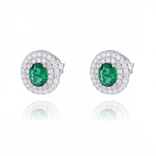 Orecchini TerryOro 217E-0987SM Ovale Argento 925 Verdi