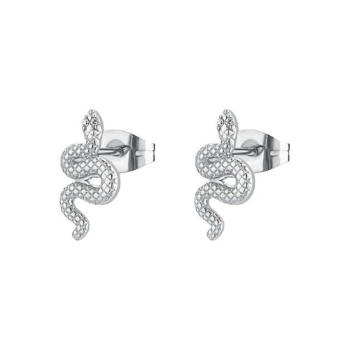 Orecchini Brosway Chakra BHKE194 serpente acciaio cristalli lobo