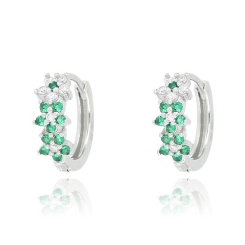 Orecchini TerryOro 217E-2545 SM Fiore Argento 925 Verdi