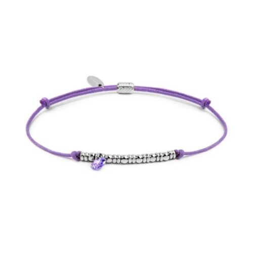 Bracciale Marlù 18BR220-L con cordino acciaio lilla