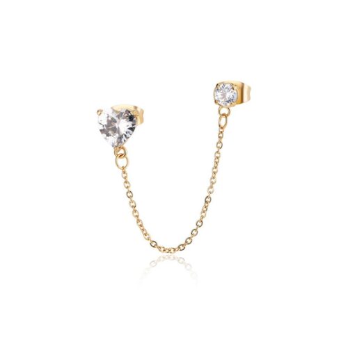 Orecchini Donna Sagapò Dazzly SDZ140 in acciaio con finitura dorata