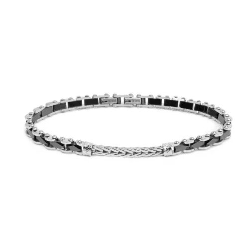 Bracciale Marlù 30BR0040 con elementi in ceramica acciaio