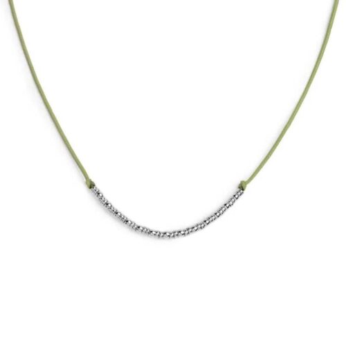 Collana Marlù 18CN127-V con cordino acciaio verde