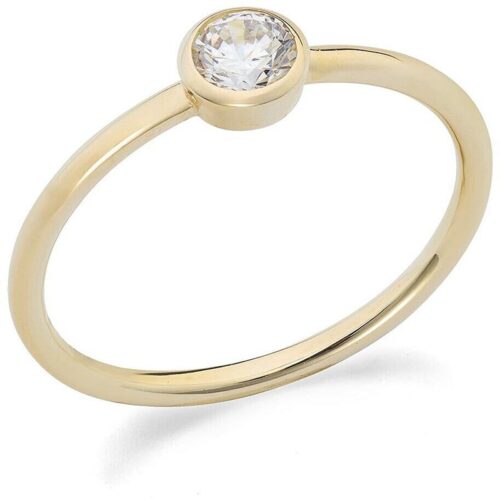Anello Donna Ambrosia KAAZ 030 in oro giallo 375 con zircone bianco
