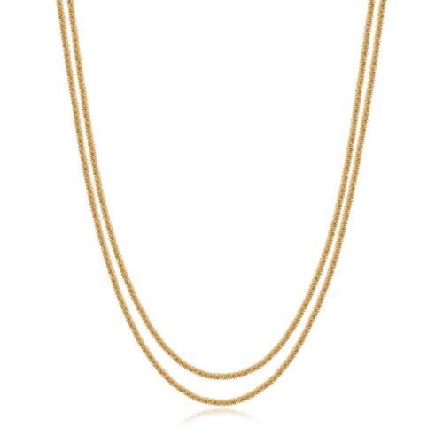 Collana Donna Sagapò Chunky SHK105 in acciaio con finitura dorata
